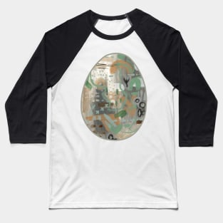 Art Acrylic artwork abstract Easter Egg Baseball T-Shirt